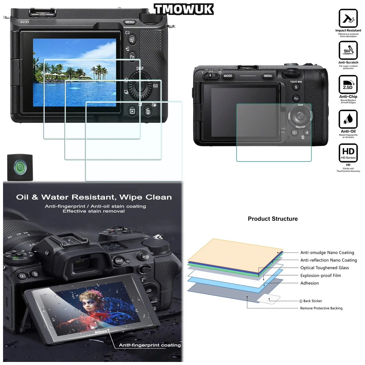 

9H Hardness Tempered Glass Screen Protector For A7S3 A7R3 A7RM3 A7RMII A7MII A7MIII A7C