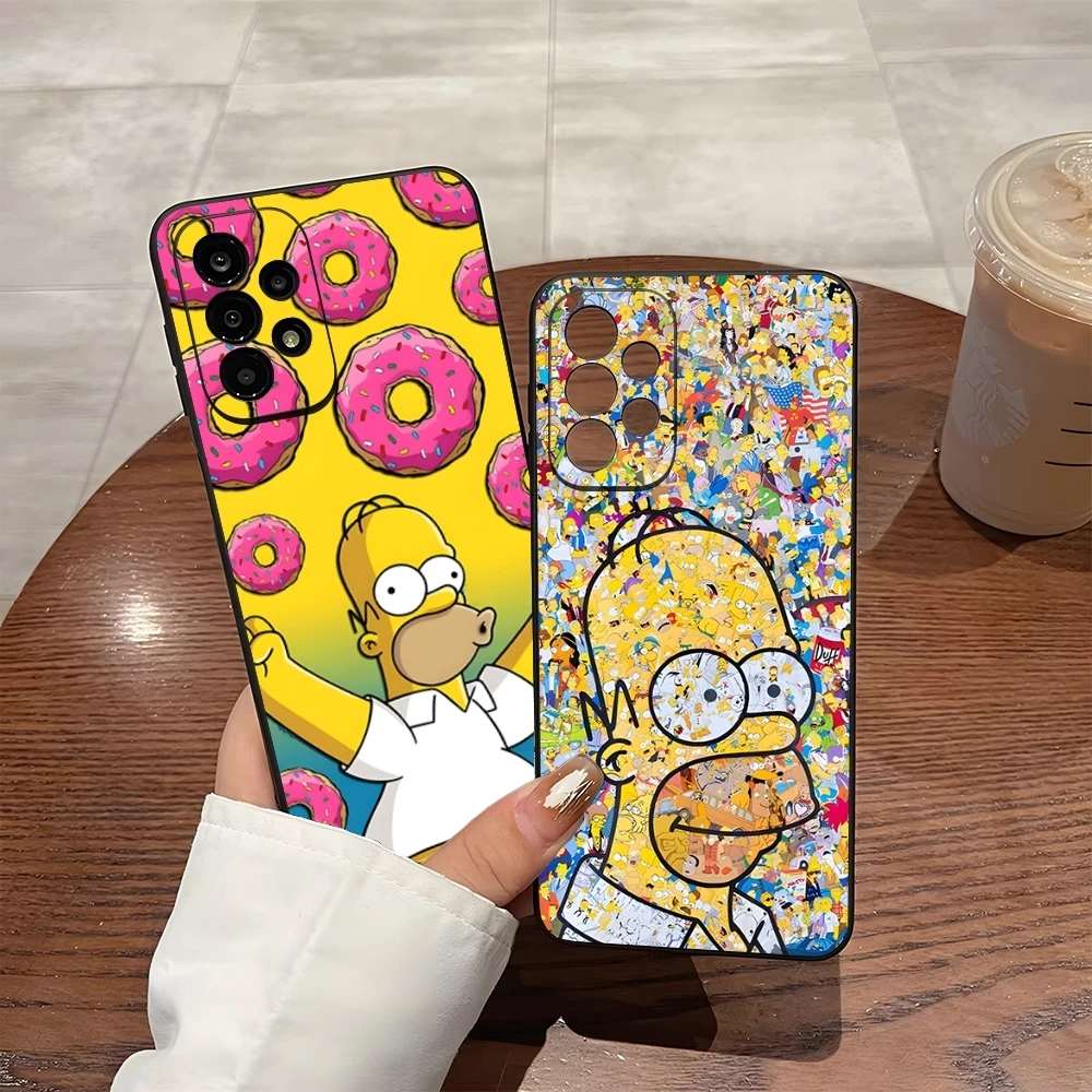 Cartoon Homers-S-Simpsons Phone Case For Samsung S26 S25 Ultra S24 S23 Fe S22 S20 S21 A54 A34 A57 A37 A17 A53 A16 Back Cover