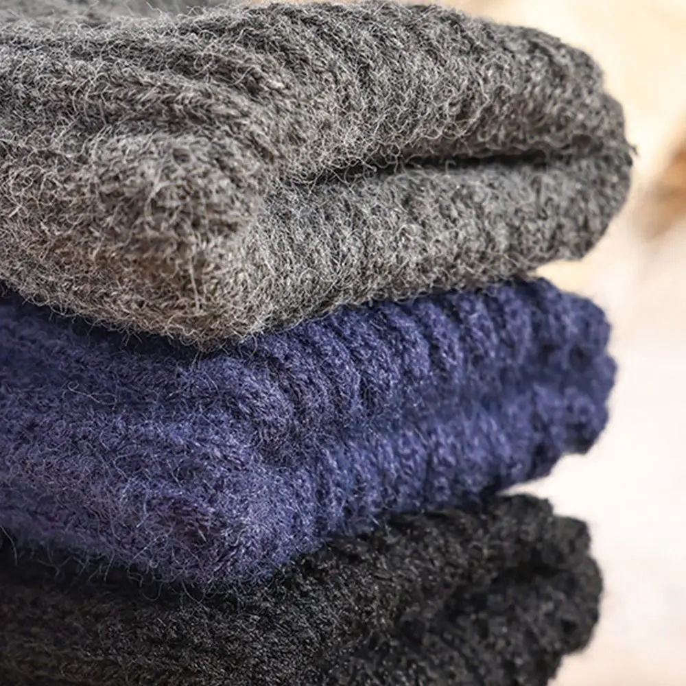 Fashion Autumn Winter Warm Gloves Plush Fluffy Thickened Touch Screen Gloves Exposed Finger Casual Knitting Mittens
