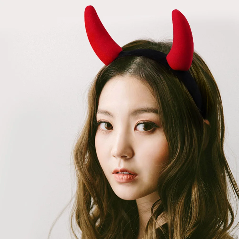 

3Pcs Demon Horn Headband High Quality Safe Easy Birthday Christmas Party Cosplay Stage Ox Hair Hoop Headdress Accessories