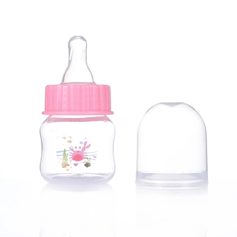 

Infant Bottle Baby Feeding Essential Newborns Milk Bottle 50ml/1.7 Ounce Nursing Bottle Cartoon Printed Baby Pet Bottle QX2D