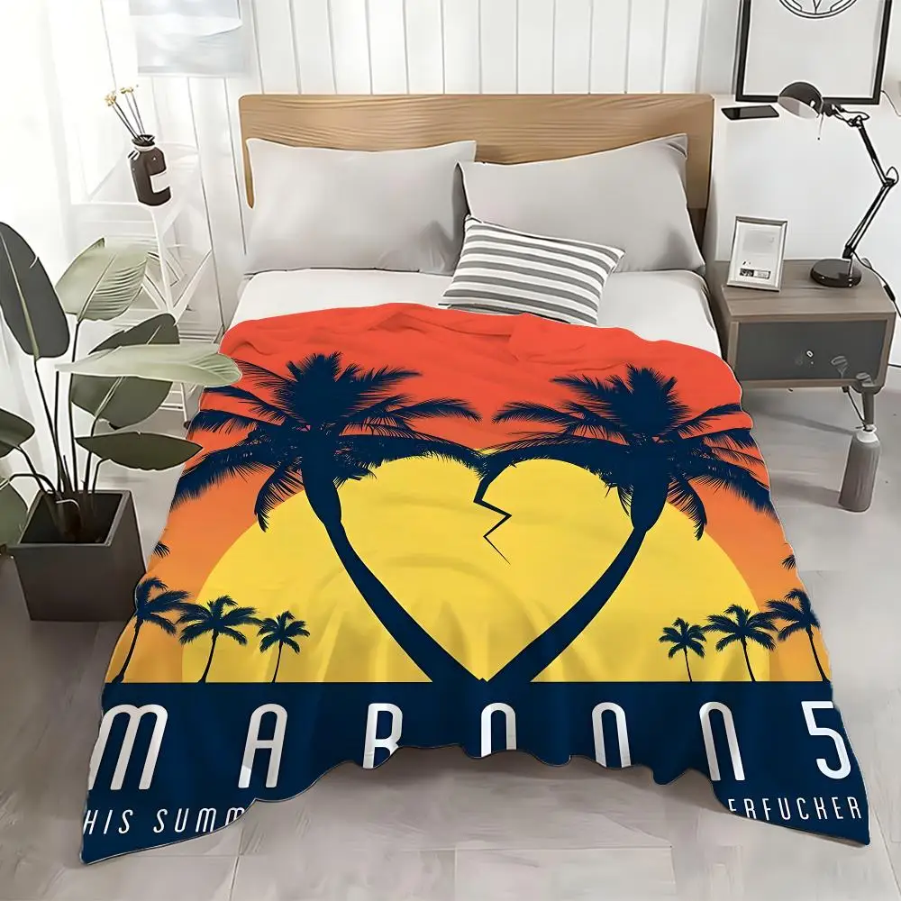 

Плед Maroon 5 Band, уютный, мягкий, из фланели, легкий, приятный для кожи, для дивана, кровати, офиса и путешествий