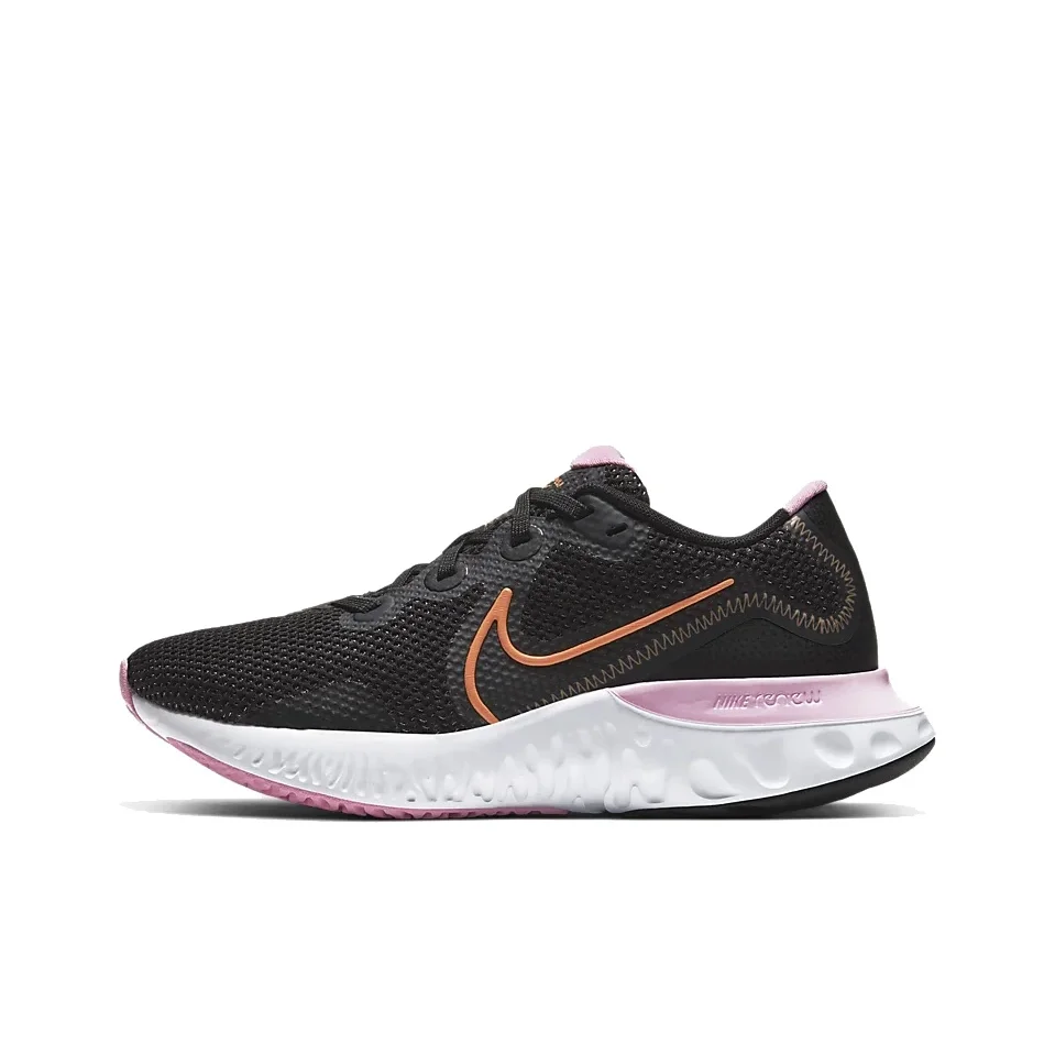Nike Renew Run Running Shoes Women's Low Top Black Pink CK6360-001