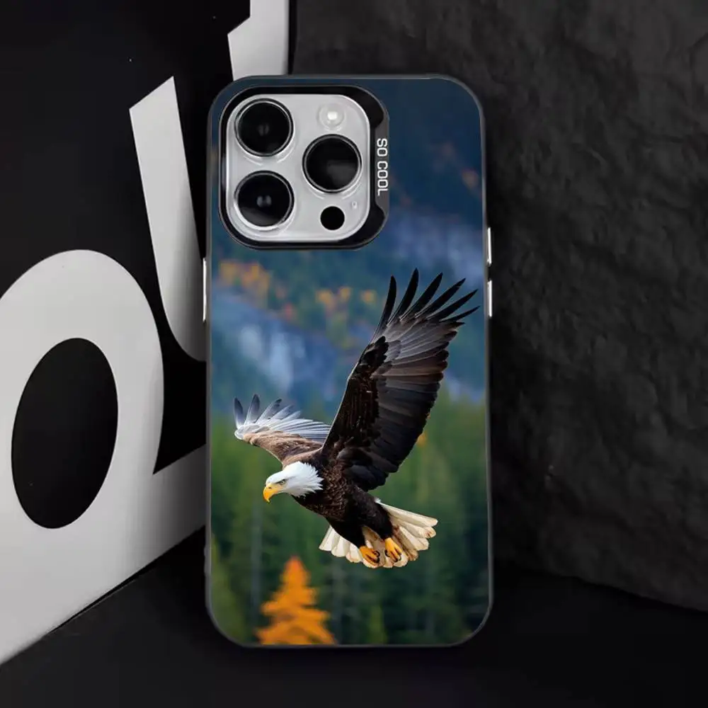 حافظة هاتف E-Eagle Cool Animal لهاتف iPhone 17,16,15,14,13,12,11,Pro,Max,Plus,E,Air,Mini Black Tpu