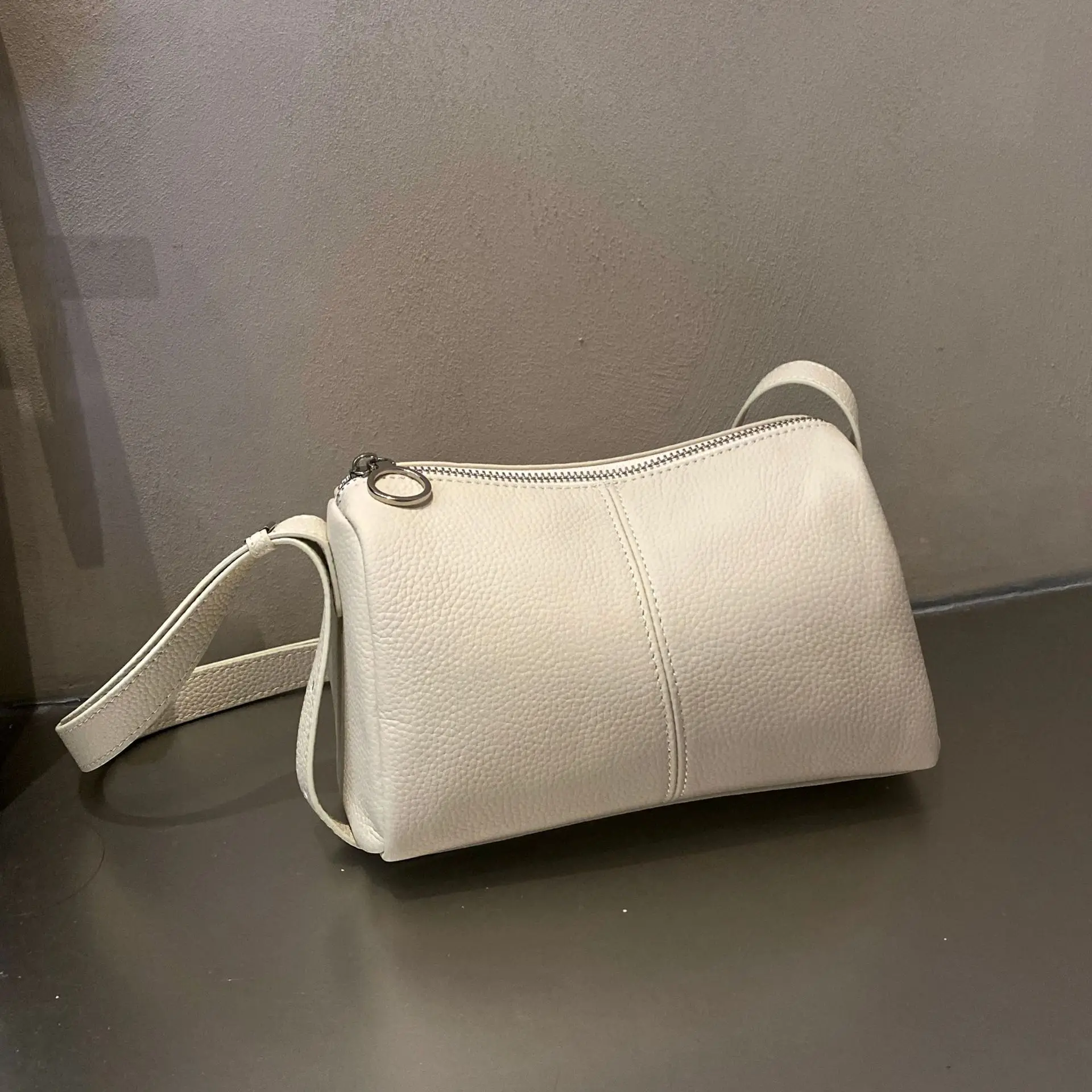 

Girl's Top-Grain Leather Shoulder Bag - Convertible Crossbody Purse for Women, Soft & Minimalist Everyday Tote