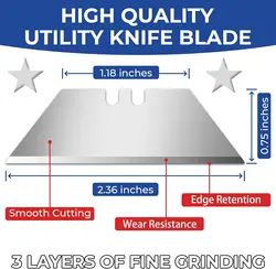 50/100/200/300pcs Utility knife blade,utility blade, with distributor,Sk5 steel box cutting blade, box knife blade replacement