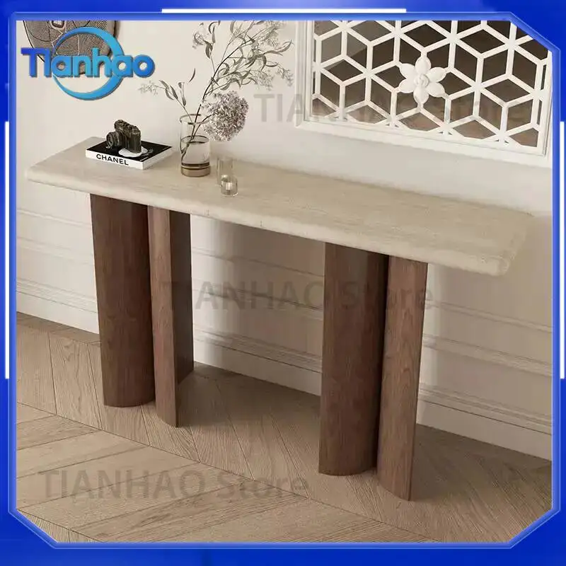 Vintage Beauty Console Table for Mid Century Modern Nordic Minimalist Elegant Aesthetic Living Room Bureau Furniture