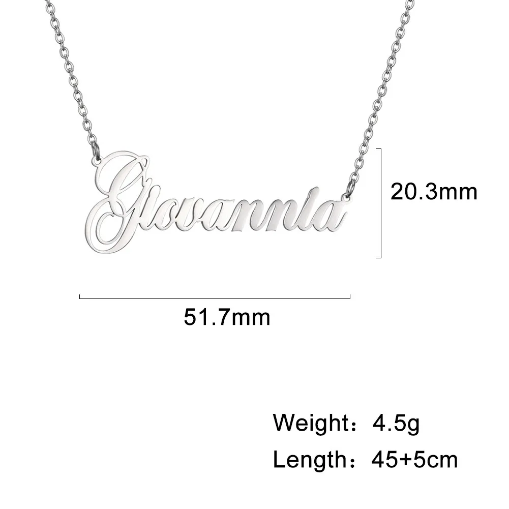 Collar de plata de ley 925 con nombre personalizado, Gargantilla con logotipo y letras personalizadas, colgante con placa de identificación, regalo