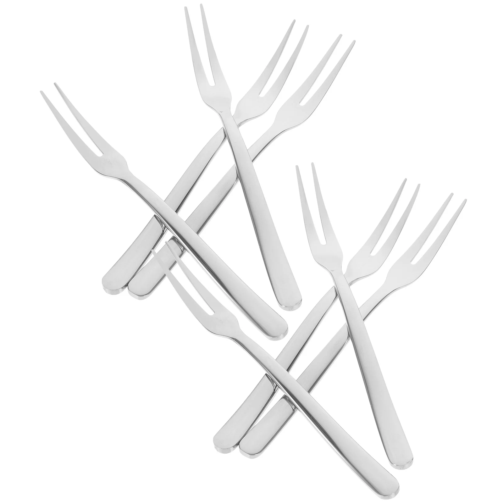 

8Pcs Stainless Steel Forks for Appetizers Fruits Desserts Salad Elegant Party Use Stainless Steel Forks Dessert Fork