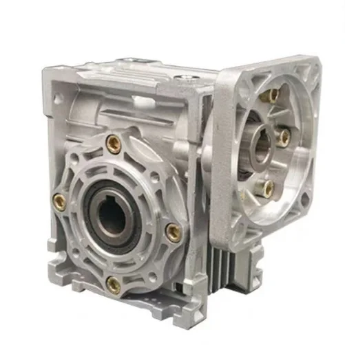 Worm gear reducer with motor supporting micro gearbox