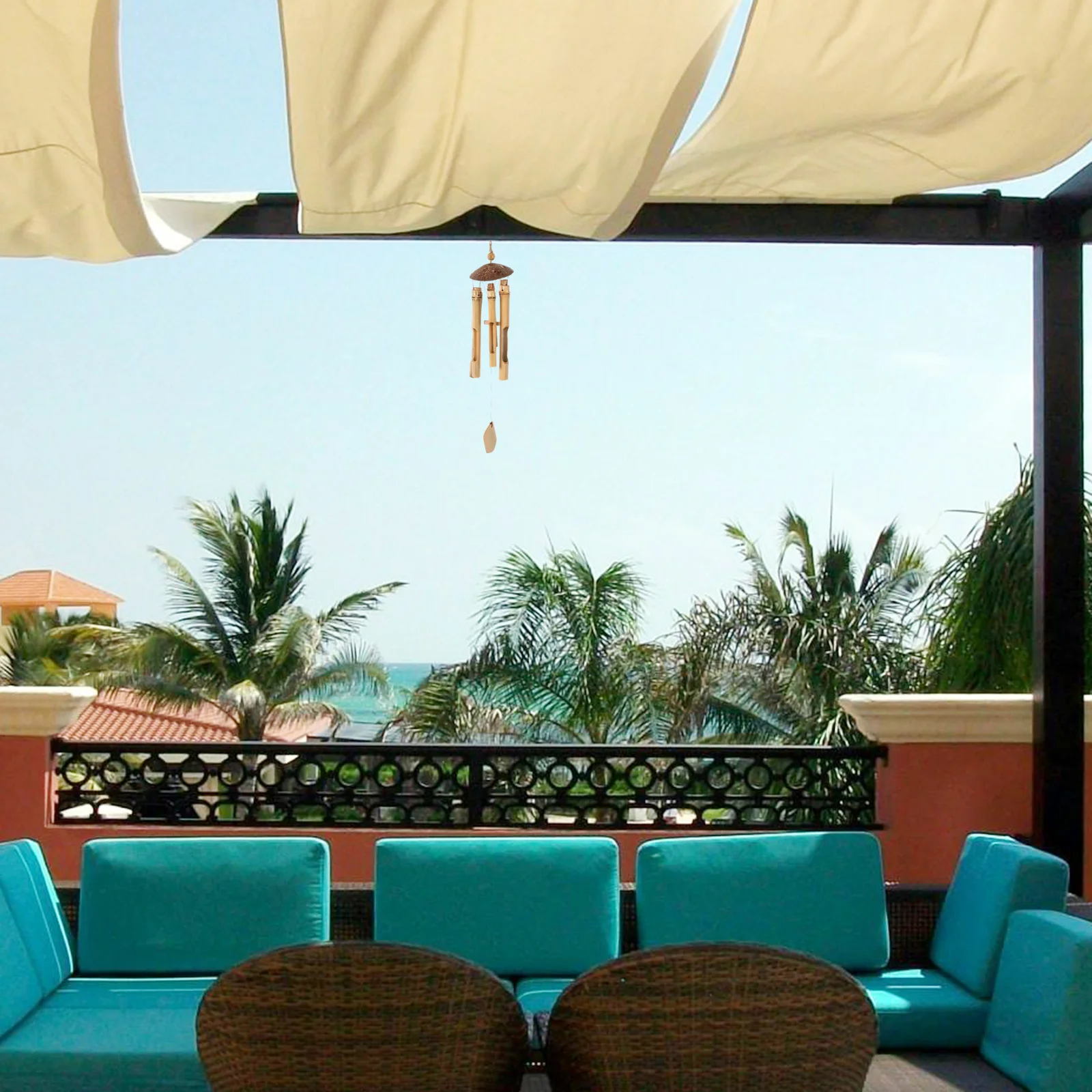 

Bamboo Wind Chime Unique Hanging Decoration for Patio Garden Balcony Indoor Outdoor Bamboo Windchimes Bell Relaxing