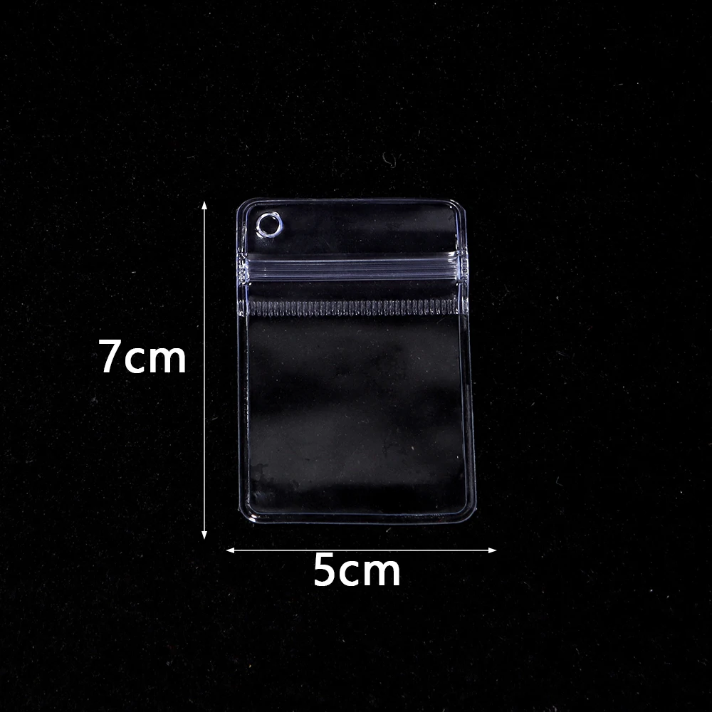 10/20 Stück PVC Klare Schmuck-Aufbewahrungstaschen Selbstklebende Tasche Wiederverwendbare Verpackungstasche Schmuck-ID-Foto-Display-Tasche Mit Löchern Zum Aufhängen – Detail 1