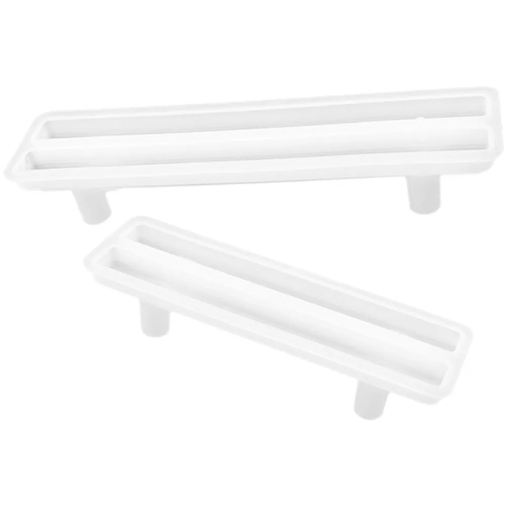 

2pcs Silicone Handle Diy Epoxy Casting Molds Creative Fruit Tray Grip Craft Tool Silicone Mold For Tea Tray Handles Long Short