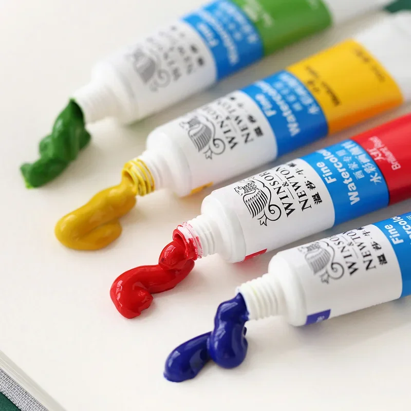 Winsor&Newton Fine zestaw akwareli 12/18/24/36 kolorów 10ml tubki akwarela dla początkujących pędzel do malowania materiały do rysowania — zdjęcie produktu 4