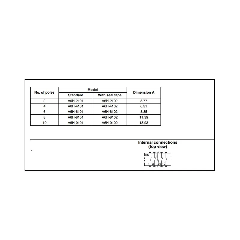 1 sztuk/partii importowane A6H-2102-PM miniaturowe przełączniki DIP 2 pozycje SMD 1.27 skok 2-kierunkowe kodowanie