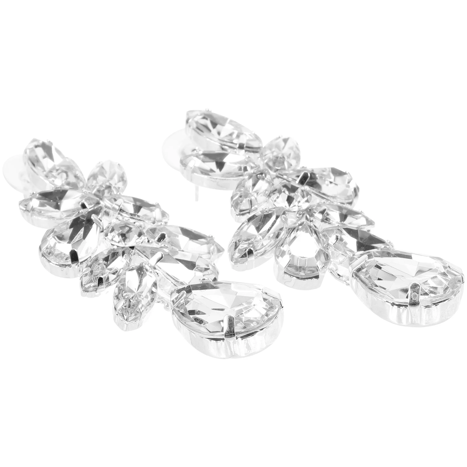 

1 Pair Rhinestone Bling Statement Earrings Women Fashion Trendy Decorative Earrings For Party Wedding Banquet Gift Birthday