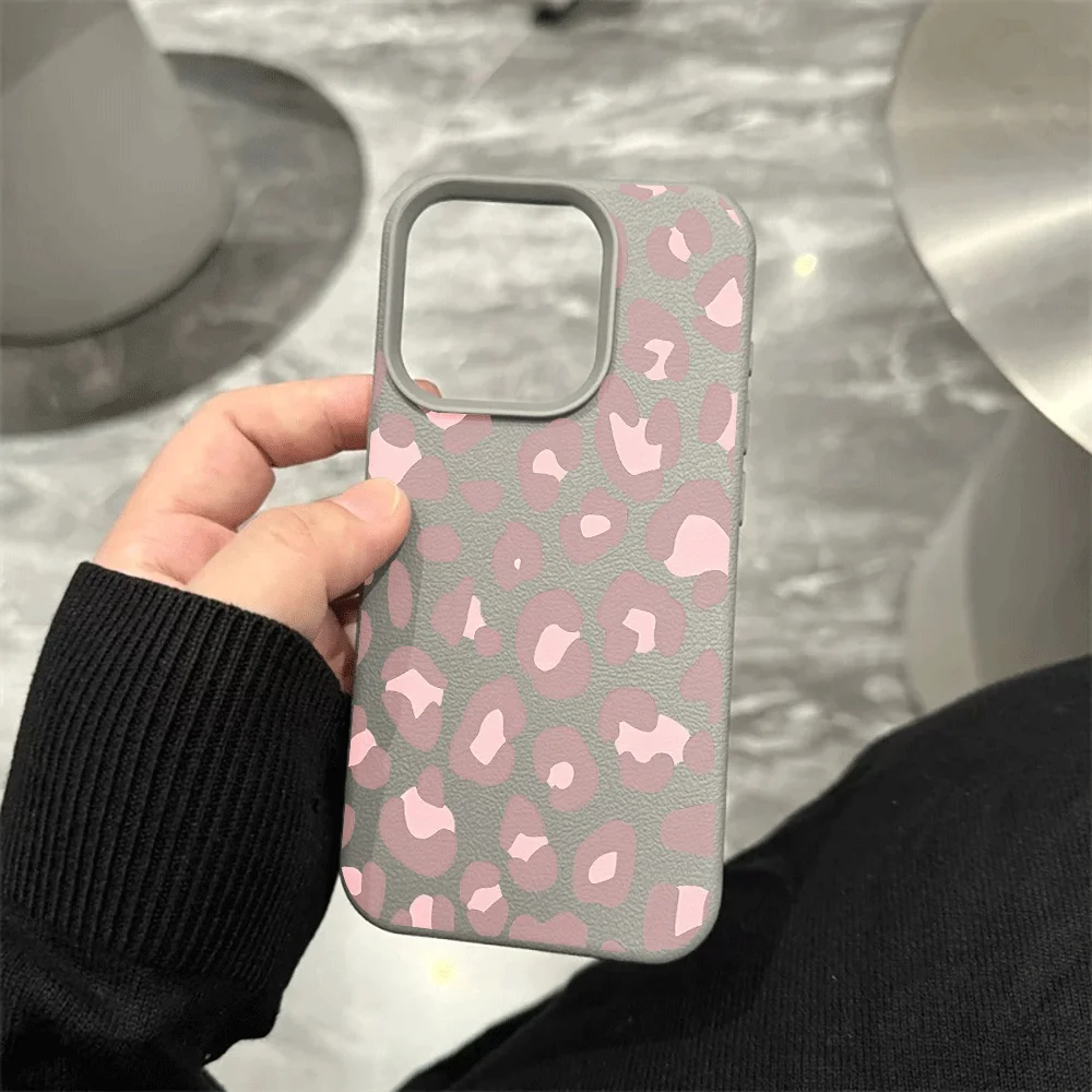 Hellviolette Handyhülle mit Leopardenmuster für iPhone 17 16 15 14 13 12 Pro Max 16 15 14 Plus 17 16 15 Pro 17Air Silikon-Matt-Cover – Detail 9