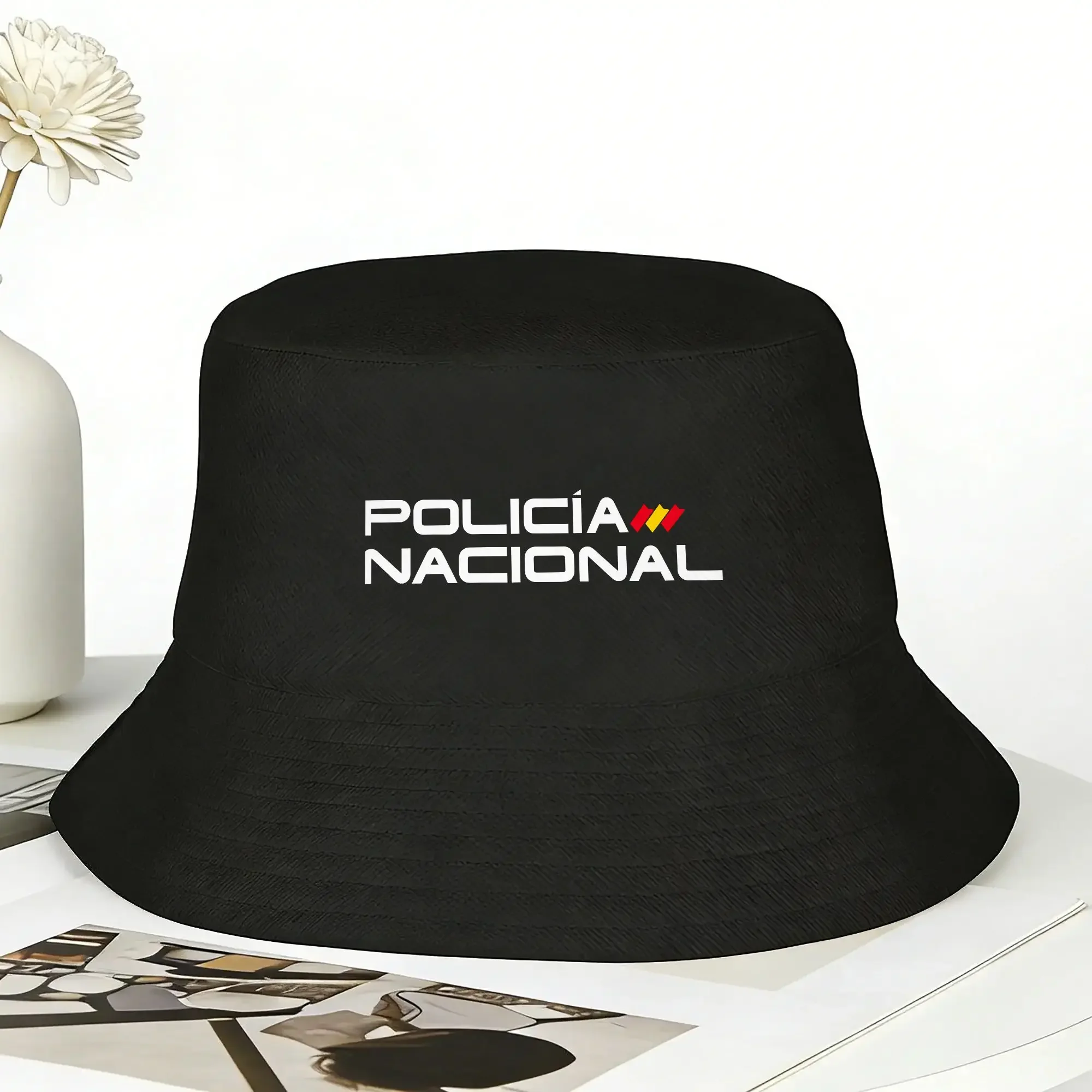 Nuevo sombrero tipo pescador POLICIA Cnp, gorras de pescador para exteriores, gorras con visera de pesca portátiles para hombres y mujeres, gorra con diseño divertido