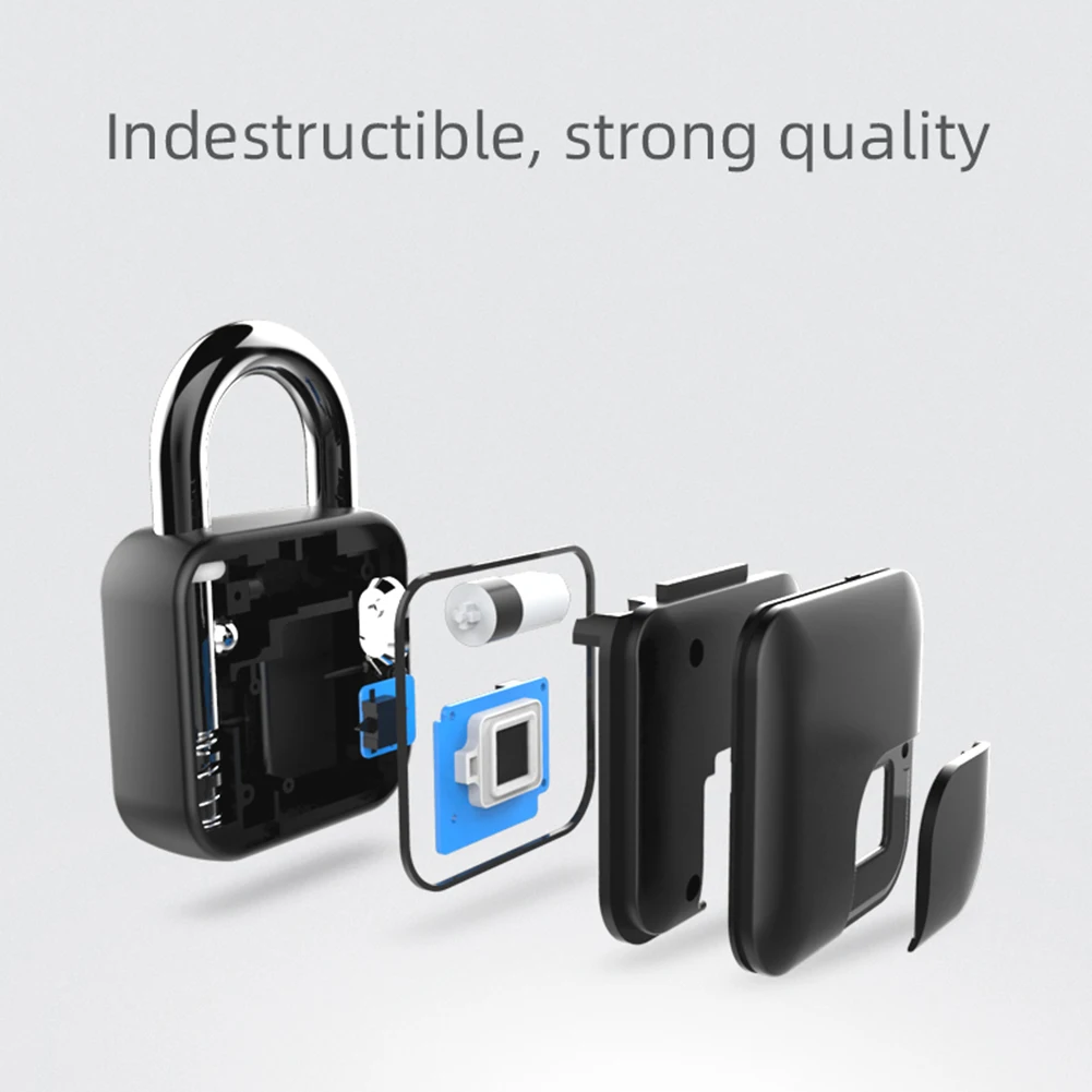 Tuya Fingerprint Padlock Portable Keyless Travel Bag Locker Waterproof USB Rechargeable Bluetooth-compatible for Indoor Outdoor