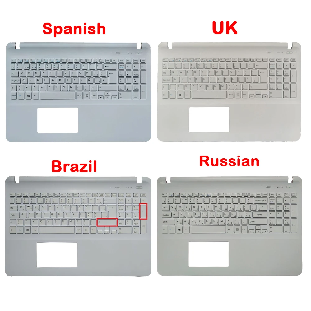 

New UK/Spanish SP/Russian RU/Brazil Keyboard For Sony VAIO FIT15 SVF151 SVF15 SVF152 SVF153 SVF15E With Palmrest Upper Cover