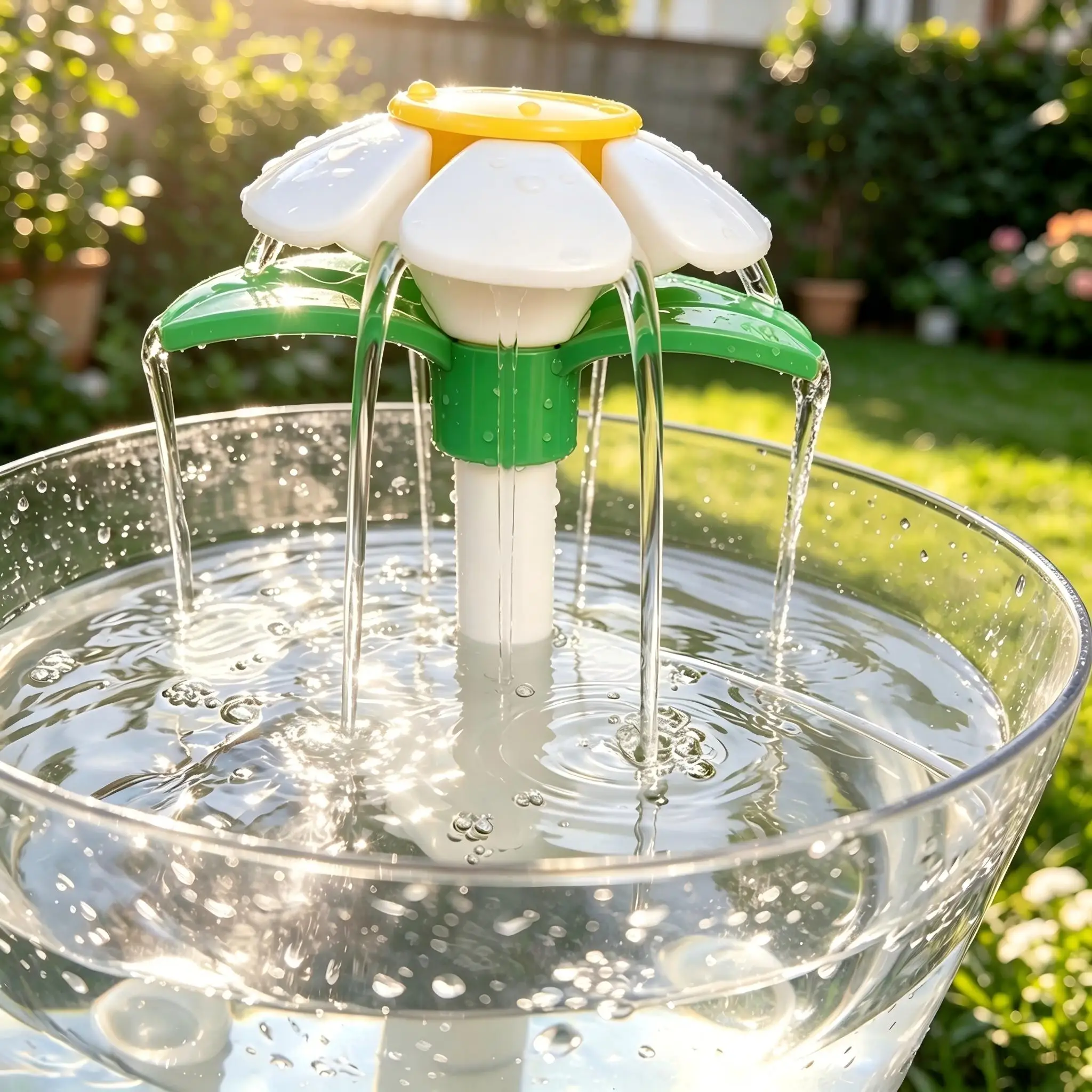 Flower Fountain Cat Drinking Water Fountain Replacement Flower Nozzle Head with USB Water Pump