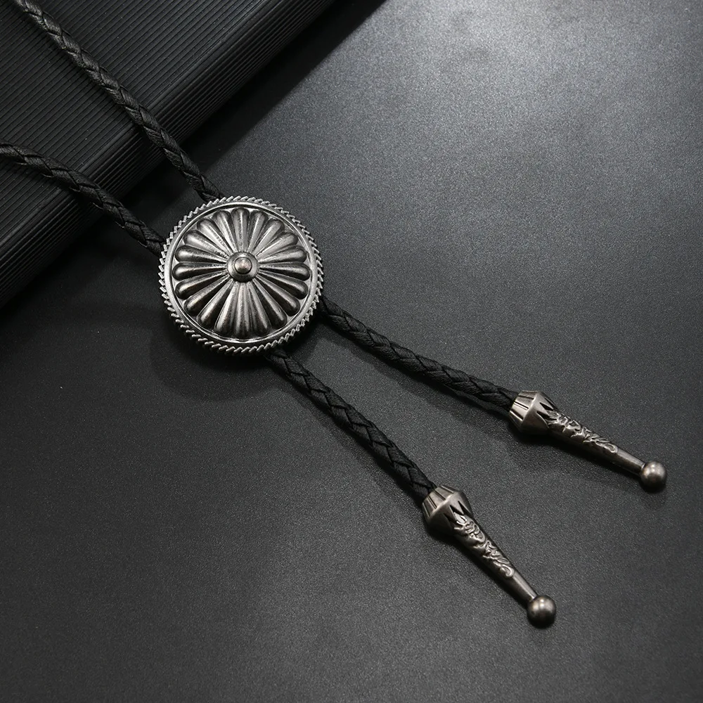 European and American new pattern pendant men's and women's bolo tie collar rope personalized western denim bolo rope tie neckla