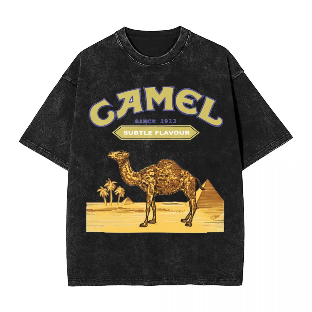 Sprane koszulki Camel Cigarettes Hip Hop Vintage T-Shirt Harajuku 1931 Streetwear Bawełniane koszulki z grafiką dla mężczyzn i kobiet