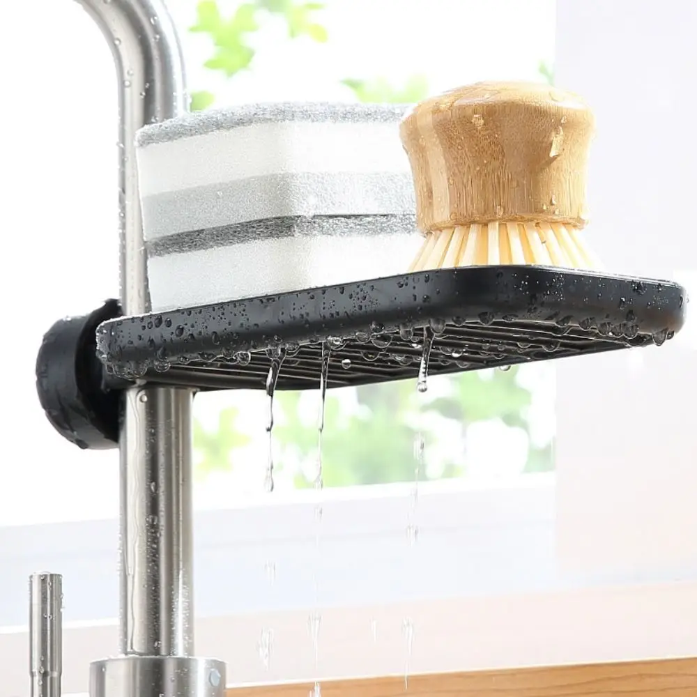 

Антикоррозийный держатель губки из нержавеющей стали, регулируемый дренажный смеситель для хранения, стойка для хранения тряпок для бассейна, отделочная стойка для раковины