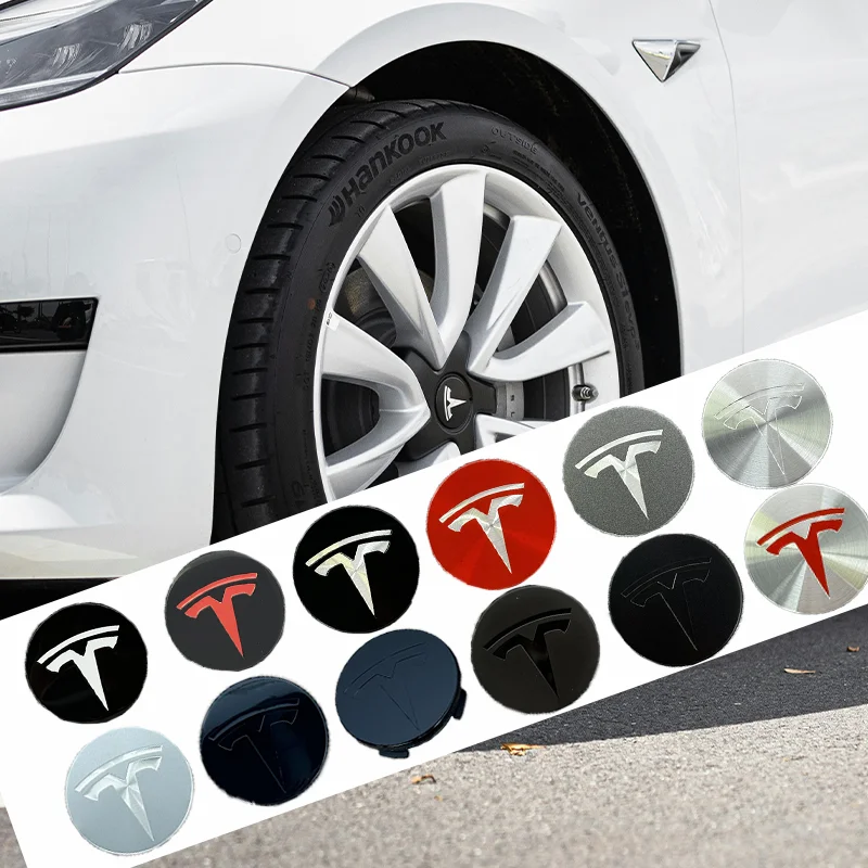 4PCS/Set 56MM GR Sport Emblem Wheel Center Hub Cap Car Rims Cover Hubcaps  For Tesla Model 3 Y X S 