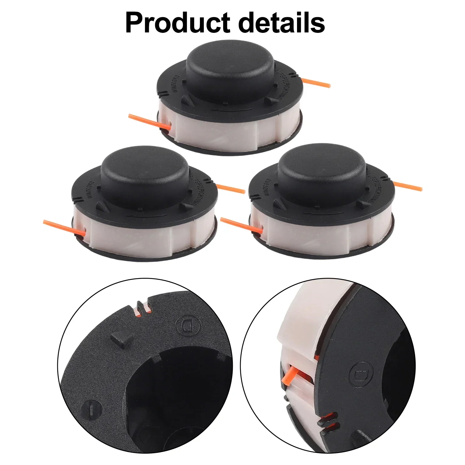 Yard Work Gardening Grass Trimmer Spool Trimmer Accessory Pack Grass Trimmer 3pcs Spool Set Robust Plastic Material