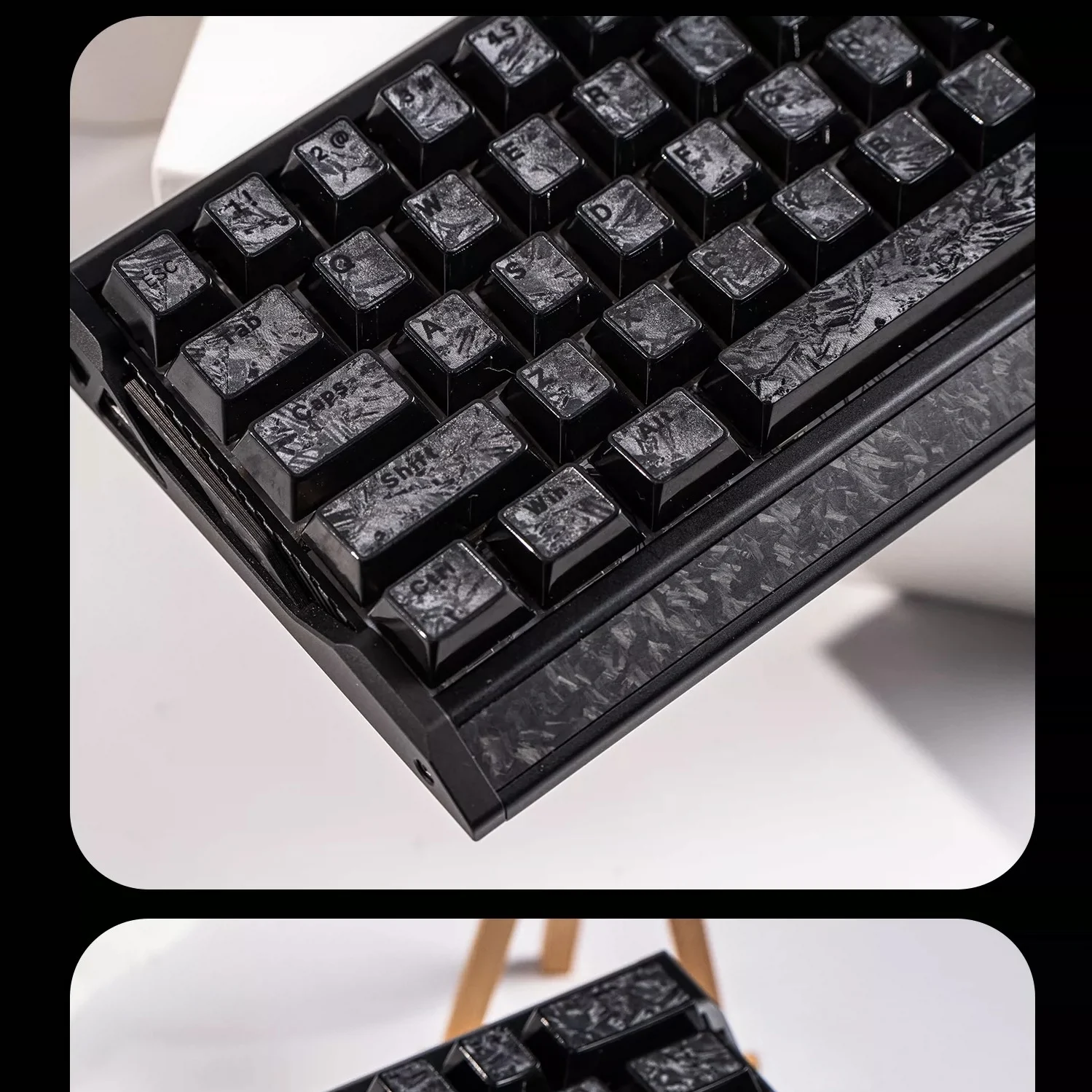 True carbon fiber keycaps, mechanical Keyboard accessories, High-end and fashionable, superior quality.
