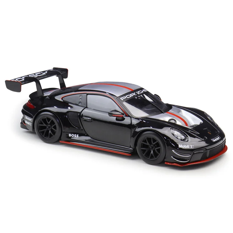 Bburago 1:24 Porsche 911 GT3 R Model Sportowego Auta Wyścigowego z Odlewu Stopu Metalu, Model Pojazdu Wyścigowego na Torze, Wysoka Symulacja, Zabawka dla Dzieci, Prezent — 2