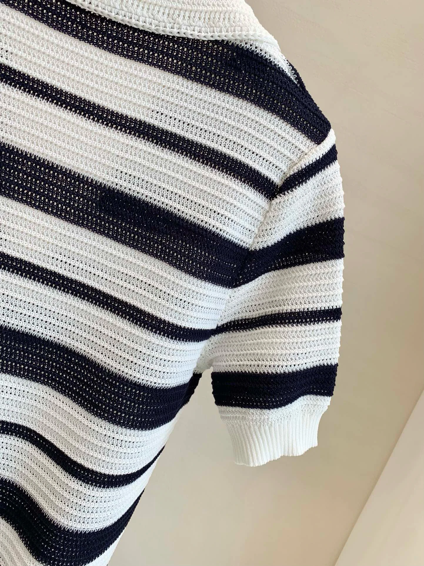 Ele Cómoda mujer rayas irt ort Sve Top de punto Simple viaje versátil Sli verano camiseta