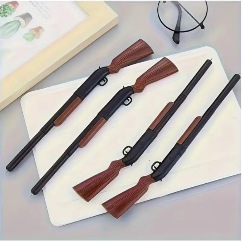 銃型ボールペン3本セット ABS樹脂製 繰り出し式 スムーズな1.0mmインク ハンティングテーマ コレクターズギフト