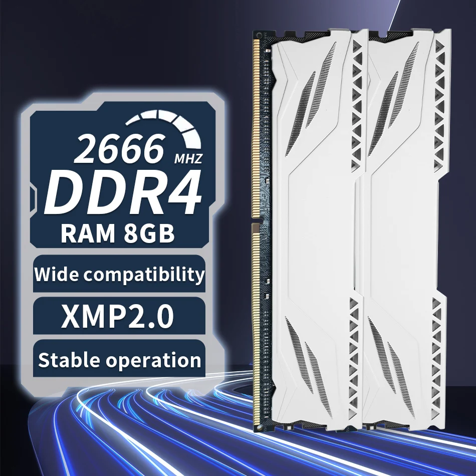ENVINDA Memoria Ram DDR4 8gb 16gb 2666mhz 3200mhz DDR4 Memoria de escritorio 288pin Udimm XMP2.0 disipador de calor para placa base