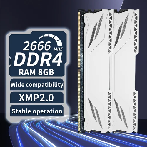Imagen 1 del producto ENVINDA Memoria Ram DDR4 8gb 16gb 2666mhz 3200mhz DDR4 Memoria de escritorio 288pin Udimm XMP2.0 disipador de calor para placa base