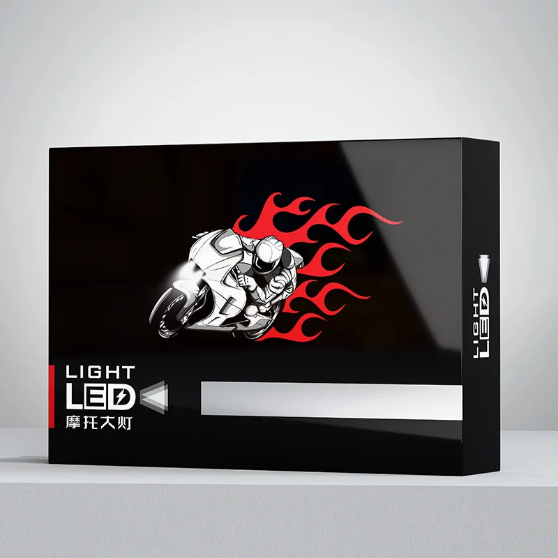 Custom. Tiandi Gai C6 Car LED Headlight Packaging Box Customization H2 Bulb H4 H7 Motorcycle Light Color Box Bulk Customization