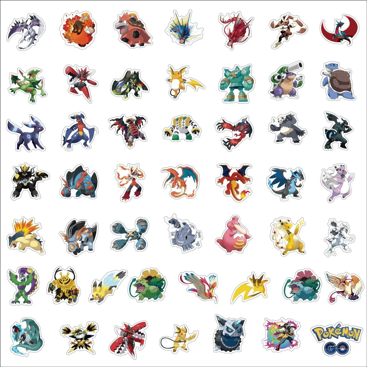 50/100 stuks Kawaii Pikachu Pokemon XY Stickers Motorfiets Telefoon Auto Skateboard Laptop Decal Sticker Waterdicht Klassiek Speelgoed