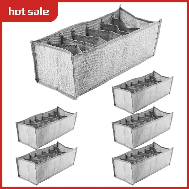 

A74P-6Pcs Drawer Boxes For Jeans Trousers T-Shirt Storage Boxes Organiser Cupboard Wardrobe Drawers Organiser