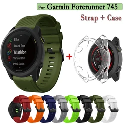 Strap For Garmin Forerunner 745 High Quality Silicone Watchband With Watch Case Band Replacement Bracelet Band