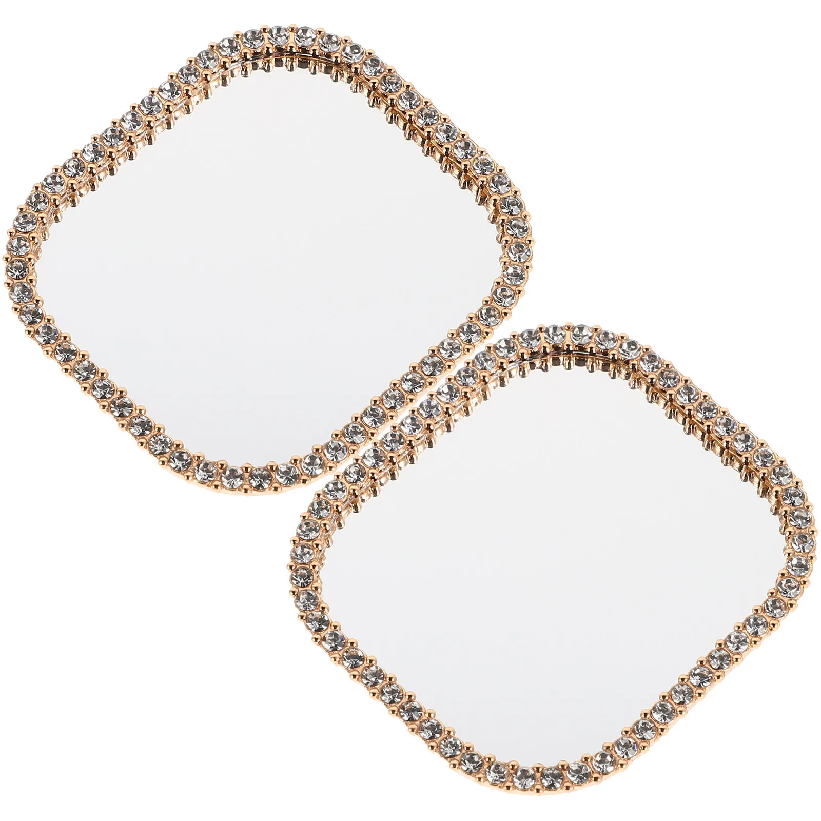 2Pcs Portable Self-Adhesive Mirror Decal for Phone Case Quick -Up Makeup Accessory Decoration Sticker for Mobile Cover - view 6