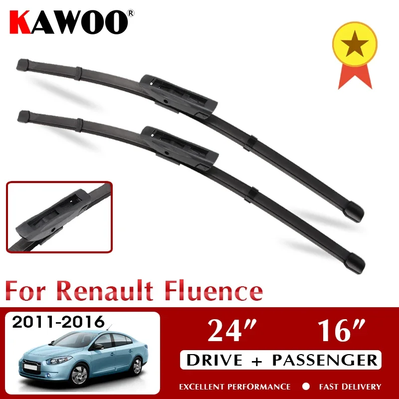 KAWOO Wiper Car Wiper Blade For Renault Fluence 2011-2016 Windshield Windscreen Front Window Accessories 24