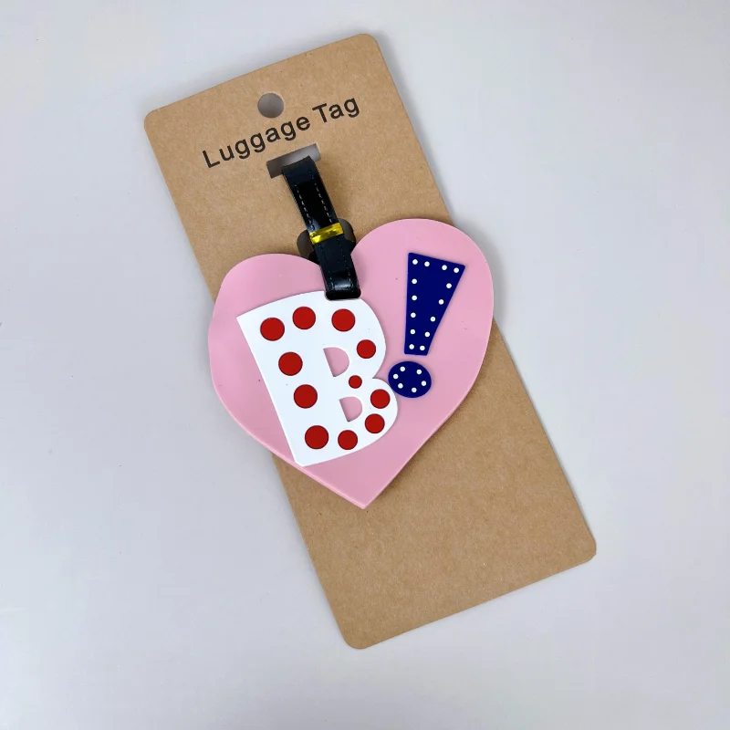 Cute 26 Letters Luggage Tag Travel Accessories Tag Silica Gel Suitcase ID Addres Holder Baggage Boarding Tag Portable Label