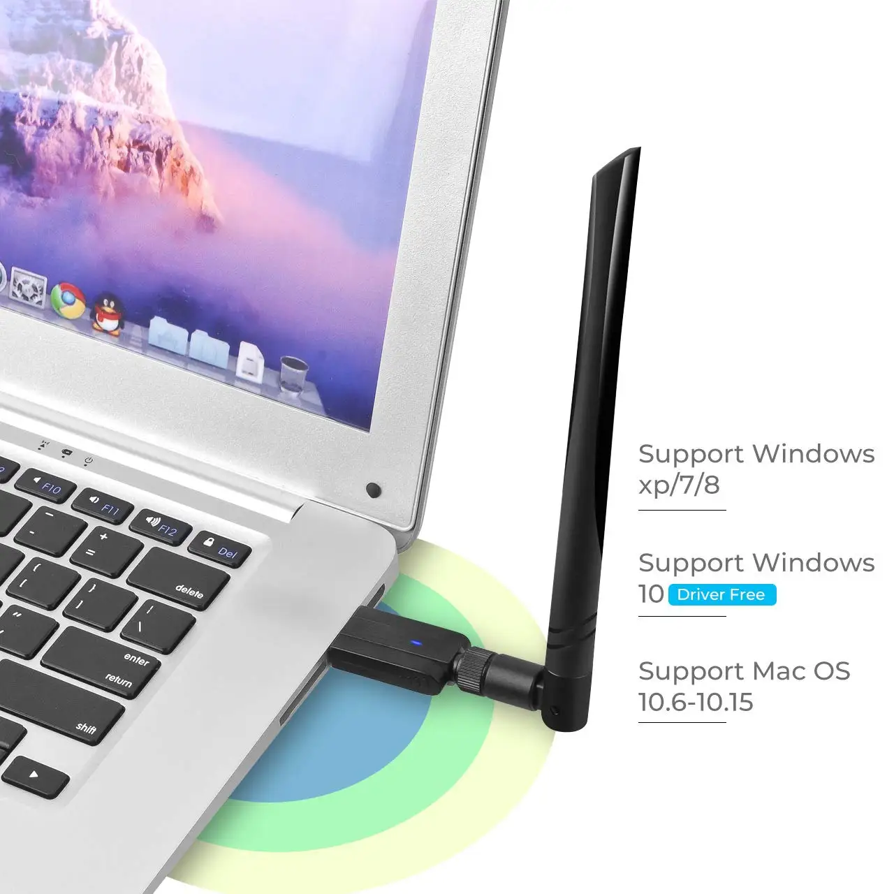 1200Mbps kablosuz Wifi adaptörü 2.4G & 5G Wifi anten harici USB Wifi program kilidi Adaptador Wifi ağ kartı PC için pencere XP Linux