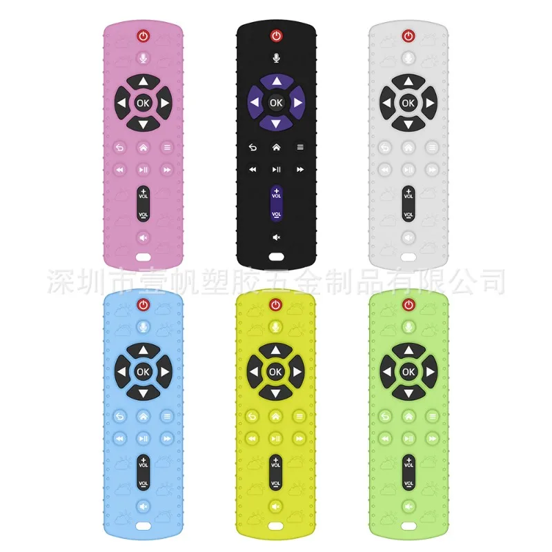 1PC Silicone Baby  TV Remote Control Shape Teether BPA Free Silicone Teething Chewing  Sensory Baby Accessories