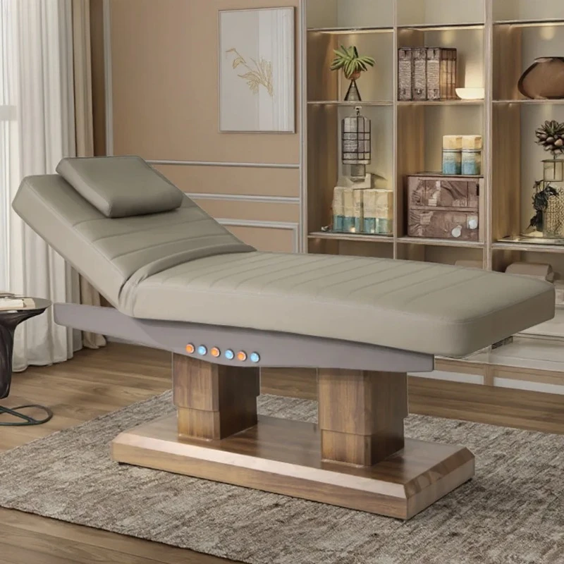 Luxury Electric Pu Leather Beauty Bed 4 Motor Facial Treatment Beauty Salon Dedicated Eyelash Bed