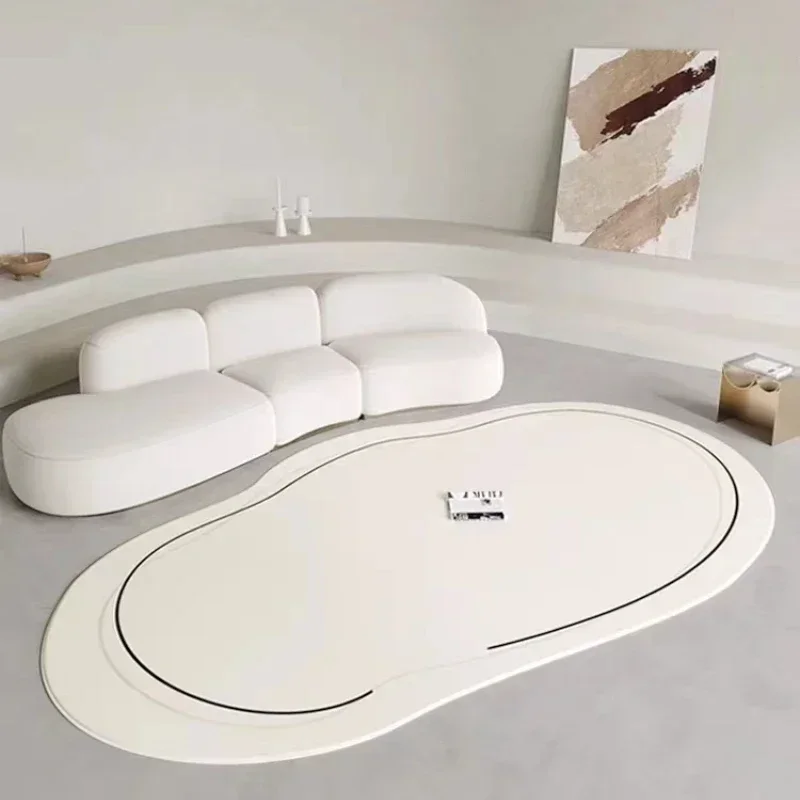 

Living Room Carpet Home Decoration White Rug Bedroom Soft Machine Washable Area Rugs Large Lounge Irregular Floor Mat Anti-slip