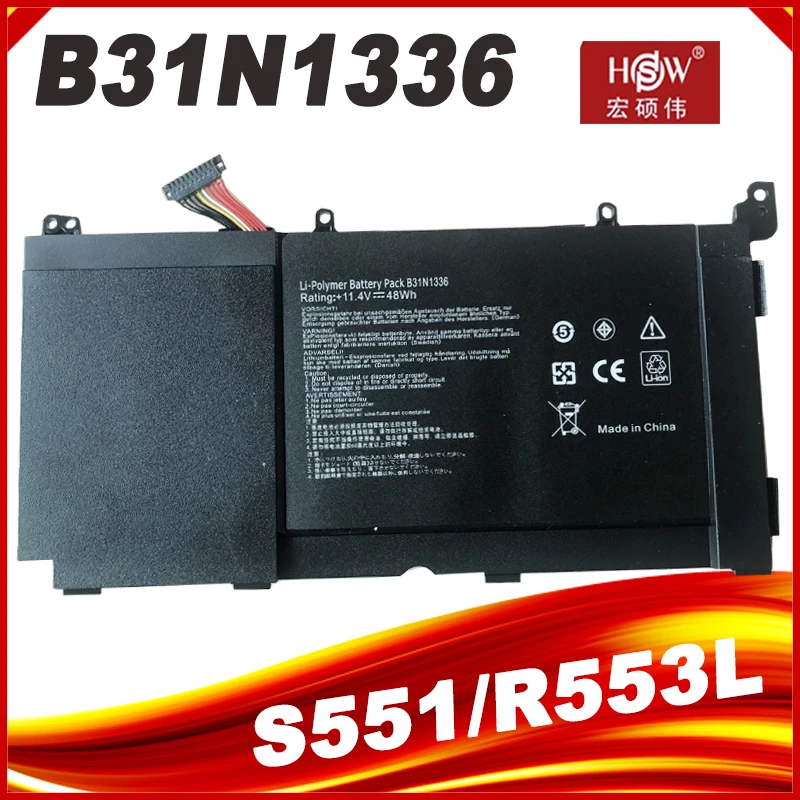 

New B31N1336 C31-S551 Laptop Battery for ASUS VivoBook S551 S551LB S551LA R553L R553LN R553LF K551LN V551 V551LA