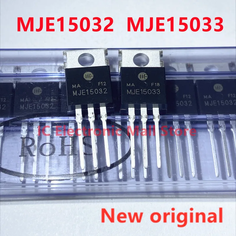 20pcs = 10pair 100% New Original MJE15032G MJE15033G MJE15032 MJE15033 TO-220 Audio Transistor 8A 250V