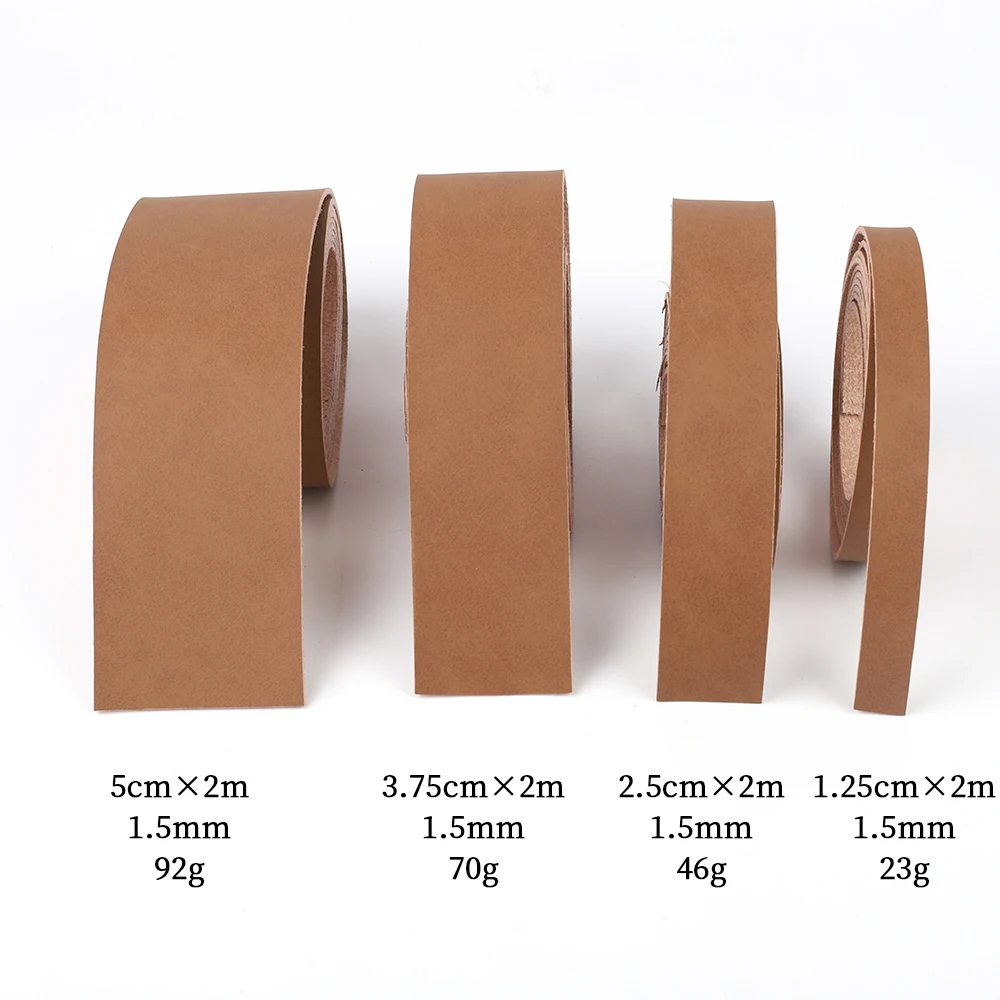 One Roll Soft Texture Double-Sided Leather Straps 200CM Long Flat Leather Cord 1.3MM Thick Imitation Leather Strap for DIY Craft